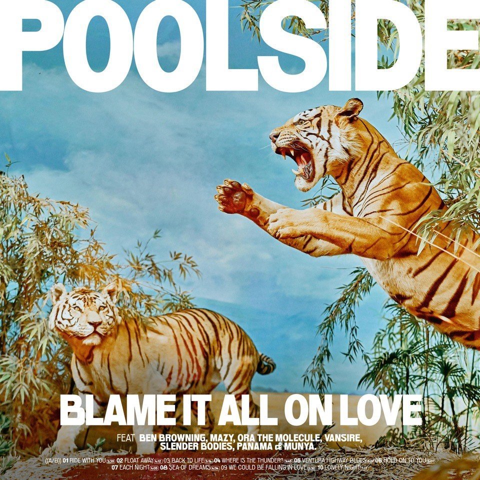POOLSIDE's latest album cover for "Blame it All on Love"