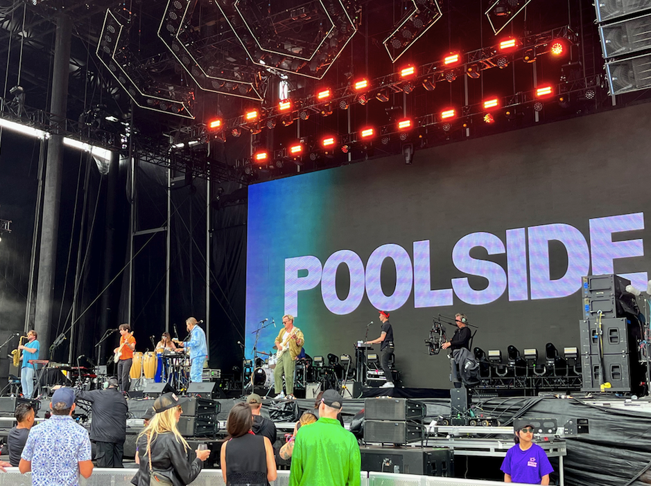 POOLSIDE onstage at outside lands festival
