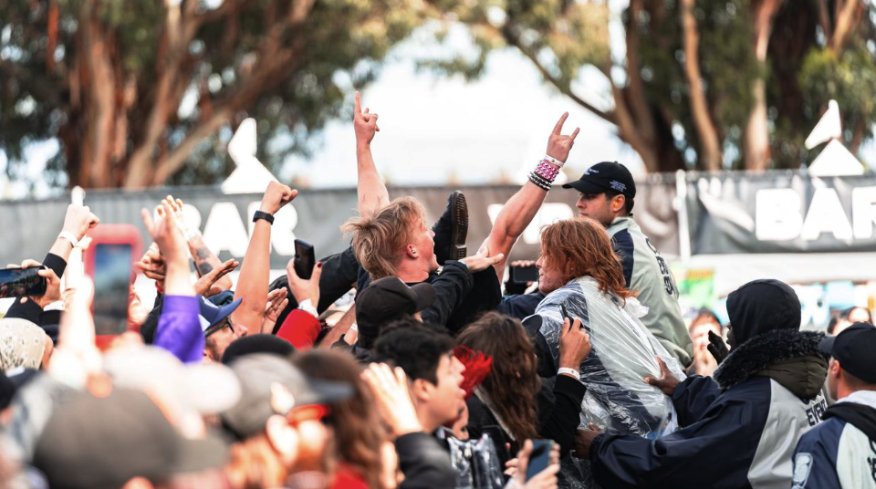 crowd surfin'