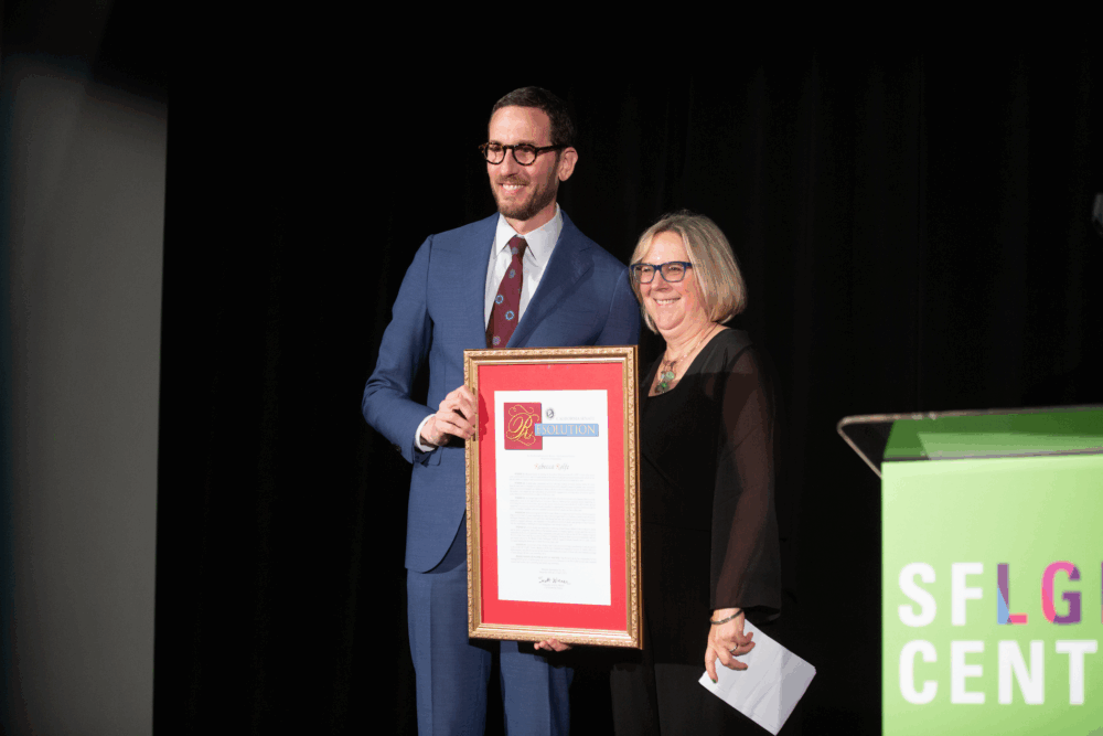 Senator Scott Wiener with Rebecca Rolfe