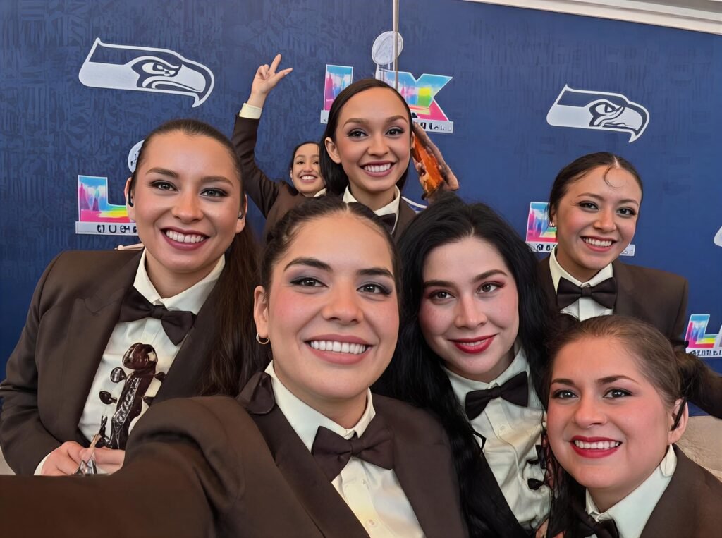 super bowl violinists in attire they performed in