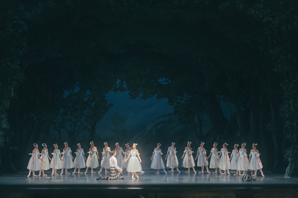 Corps de ballet in white forest scene La Sylphide San Francisco Ballet