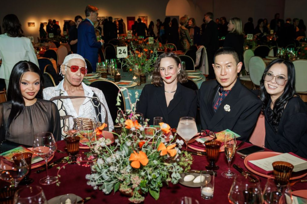 Guests seated at dinner table during Art Bash 2026 gala at SFMOMA